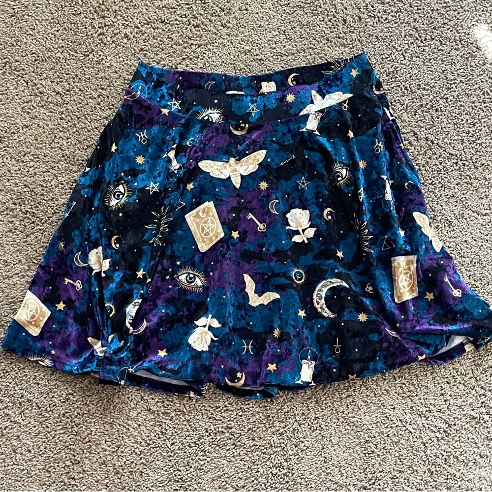 Witchy whimsical velvet skirt goth gothic victorian lolita witch midnight hour